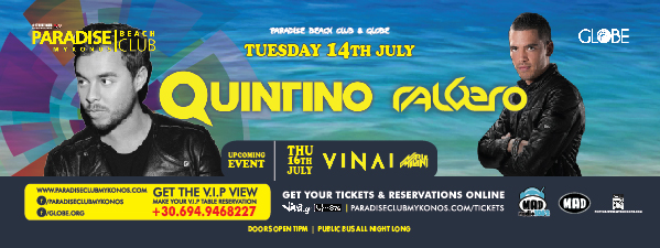 14 JULY QUINTINO & RALVERO @ PARADISE CLUB 14 JULY QUINTINO & RALVERO @ PARADISE CLUB