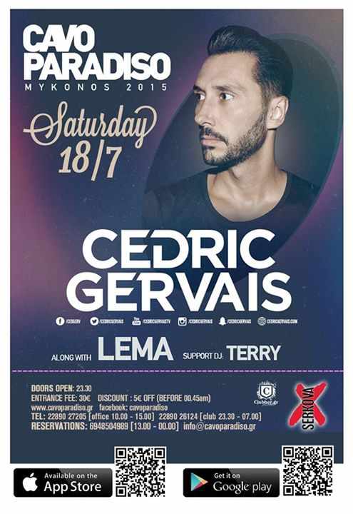 Cavo Paradiso features Cedric Gervais, Lena and Terry on July 18 Cavo Paradiso features Cedric Gervais, Lena and Terry on July 18